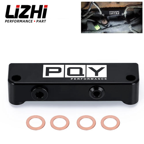 LIZHI - Fuel Filter Bypass Kit Delete Block Banjo Washers For 10-16