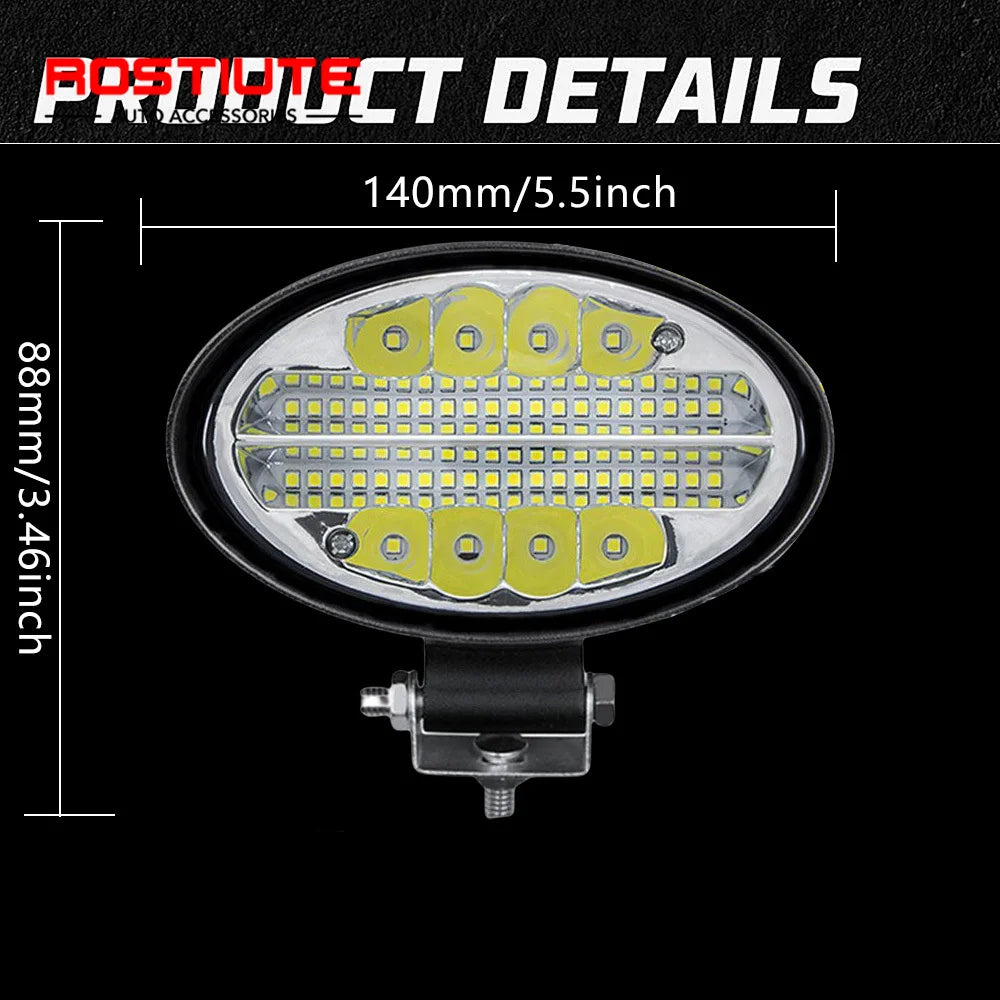 5.5" Spot Flood LED Light Bar Off Road LED Work Light 12V 24V