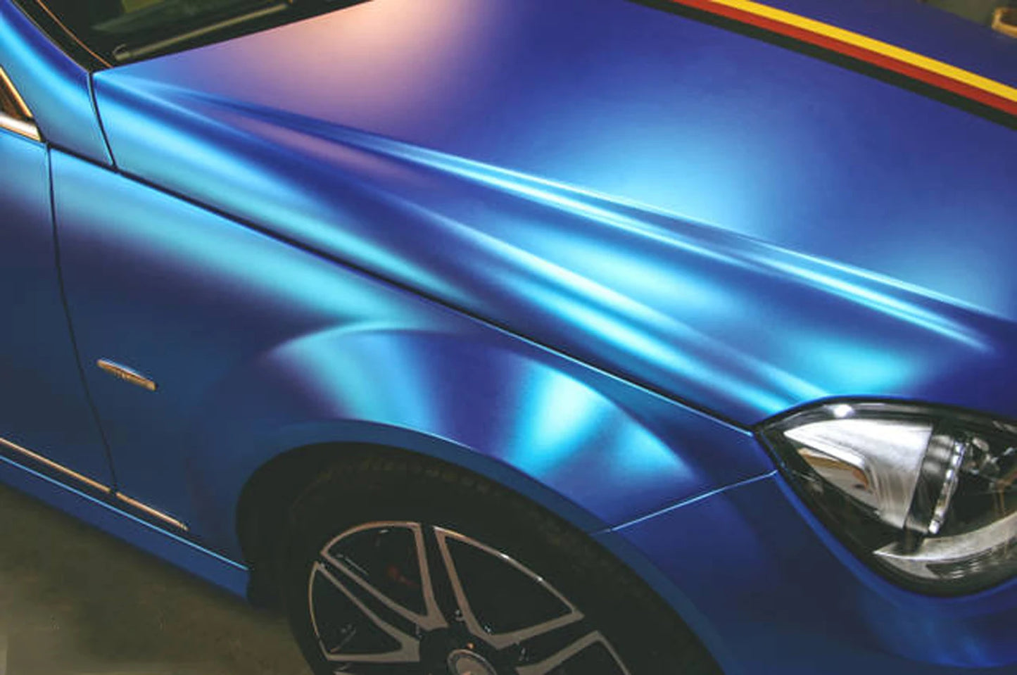 18Mx1.52CM Matte Blue Color Metallic Texture DIY Car Body Films Vinyl