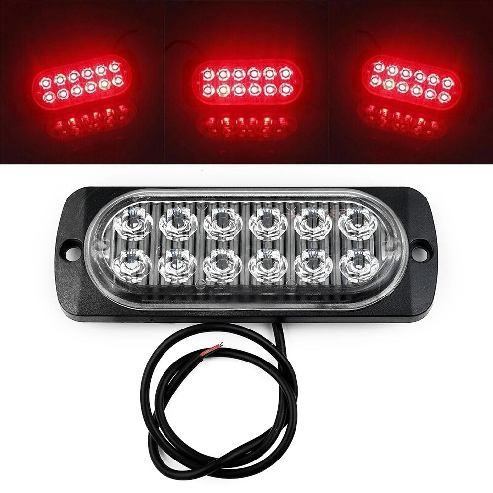 2pcs 12LED Off-road Car Trucks Safety Urgent Working Fog Red Light