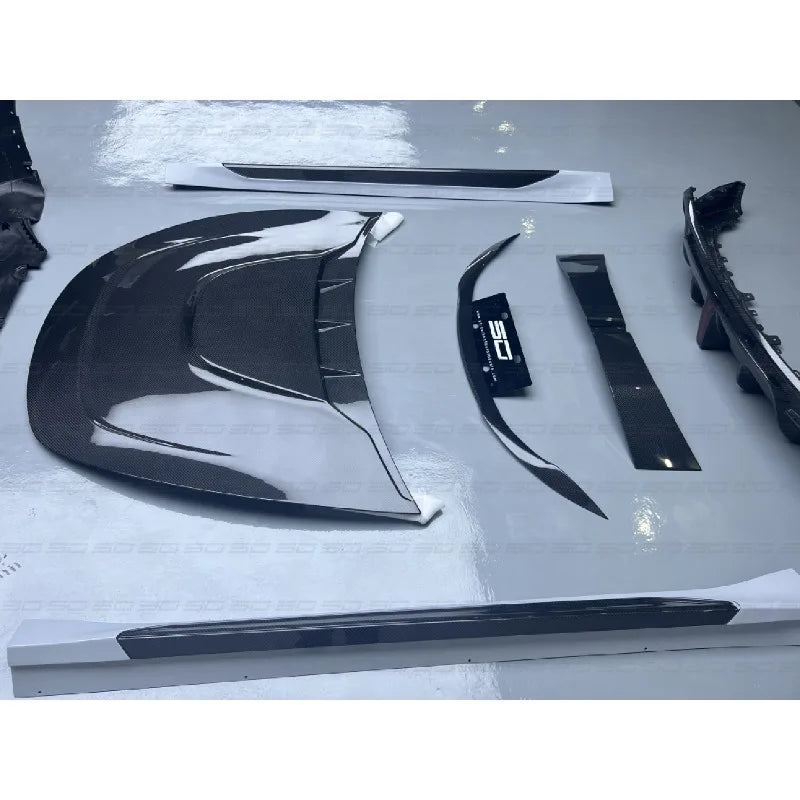 Wide body Style Bodykit Carbon Fiber Front Lip Rear Diffuser Side