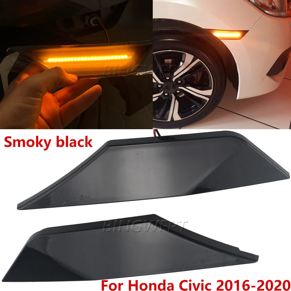 2PCS Dynamic Side Marker Light Sequential Lamp Blinker Lamps For Honda