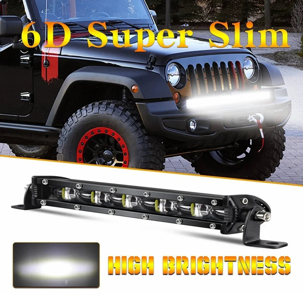 8Inch 60W 6D Lens LED Light Bar Combo Led Work Light For 4x4 Off Road