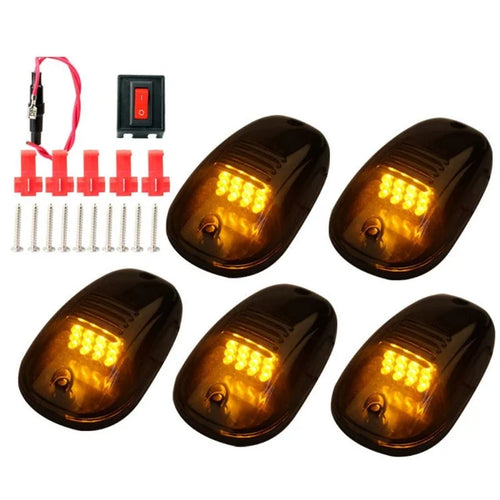 5Pcs Car Light Cab Roof Spotlight Top Marker Running Car LED Amber