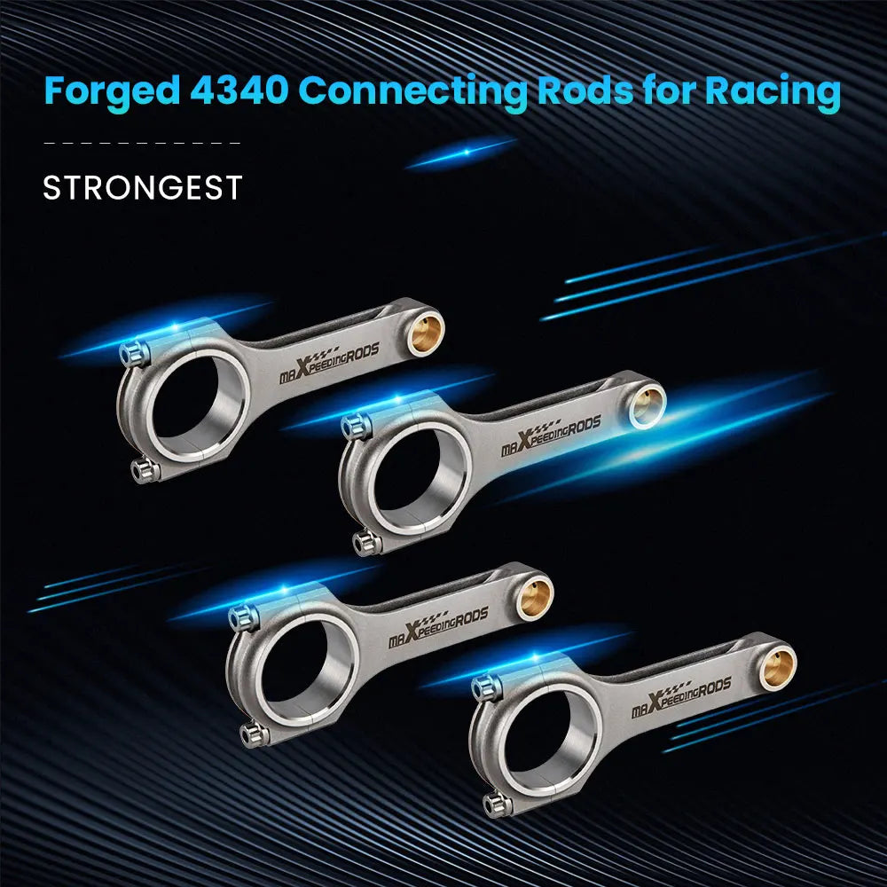 4340 Forged Steel H-Beam Connecting Rods+ARP2000 Bolts For Renault R5