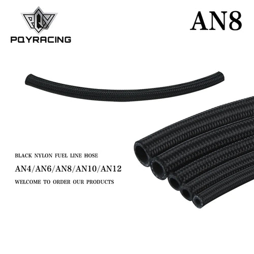 4 6 8 10AN AN4 AN6 AN8 AN10 Pro's Lite Black Racing Hose Fuel Oil Line