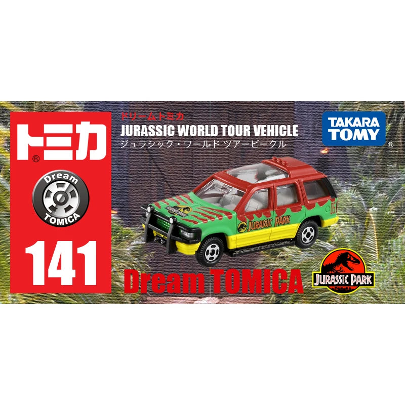 TAKARA TOMY TOMICA diecast alloy Model 141 Jurassic Dinosaur Park