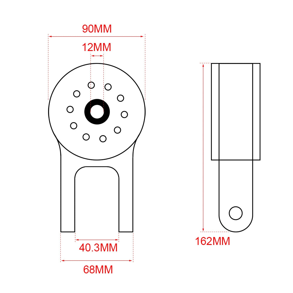 LIZHI - 85A Polyurethane T6061 Aluminum Rear Motor Mount For 13-18