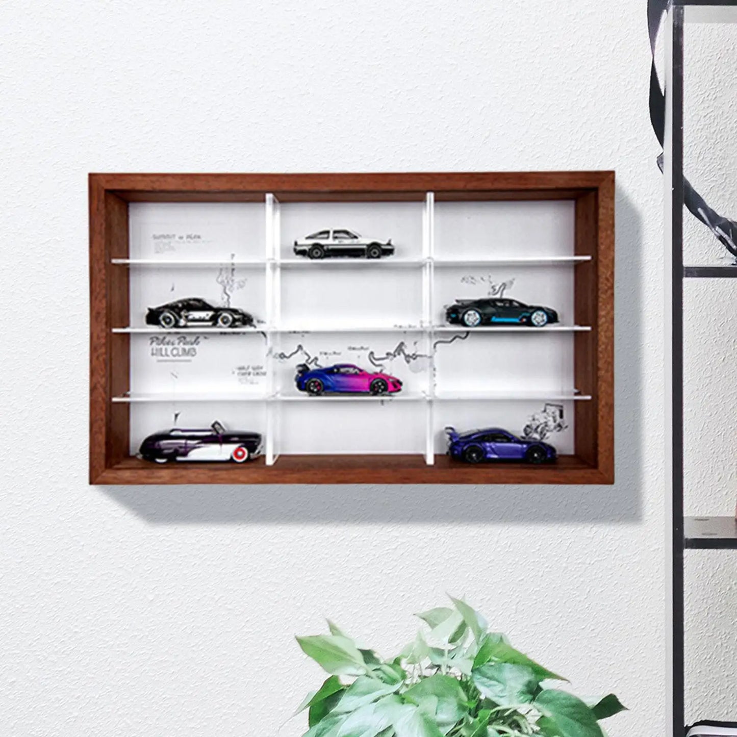 1/64 Scale Diecast Model Car Display Case Protection Wall Rack Vehicle