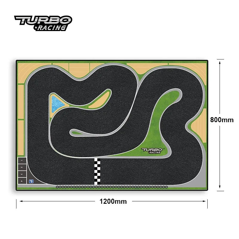 50x95cm 120x80cm Portable Turbo Racing 1:76 RC Car Rubber Mat Runway