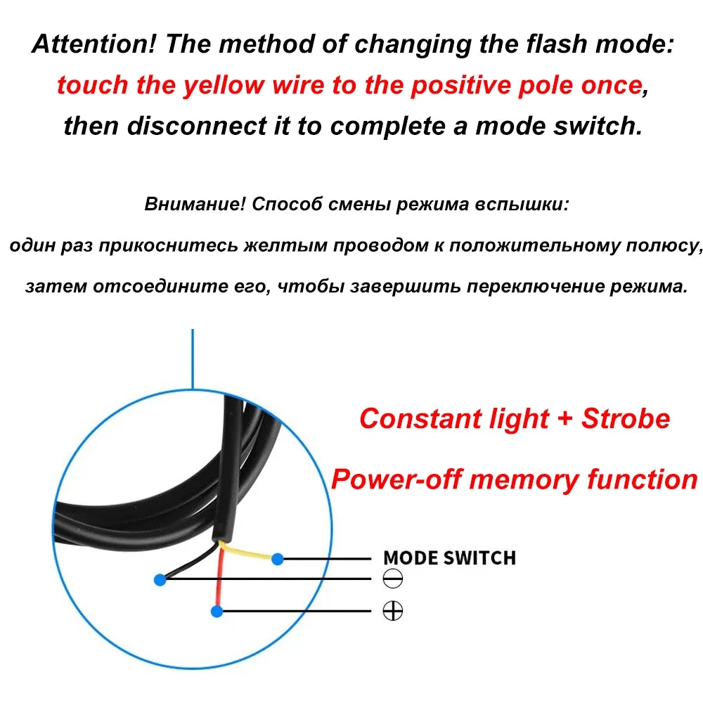 1pcs Car Strobe Warning Light Grill Flashing Breakdown Emergency Light