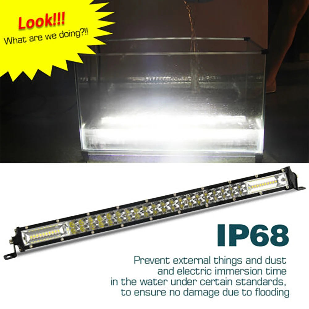 20 Inch 1200W Beam LED Light Bar Off-road Driving Lights Spot Flood