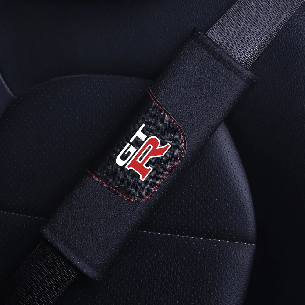 1 Piece High quality leather car seat belt shoulder pad for nissan GTR