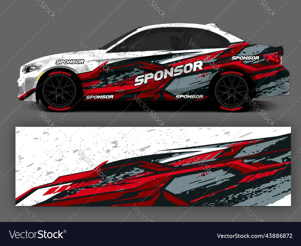 Zebra Full Body Racing Car Graphic Decal Vinyl Wrap Car Full Wrap