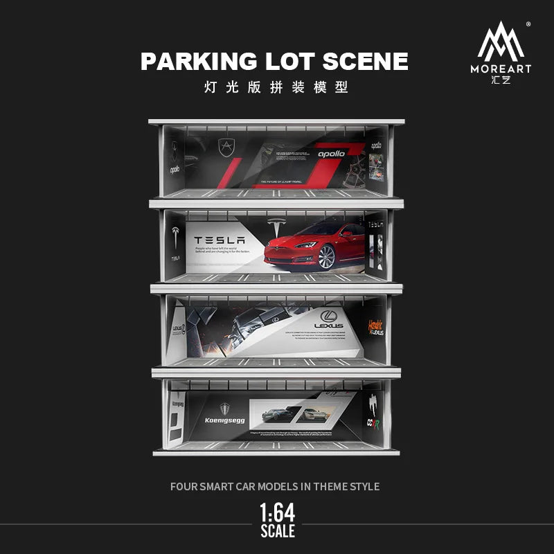 Timemicro+MoreArt 1:64 LEXUS theme - light version assembled garage