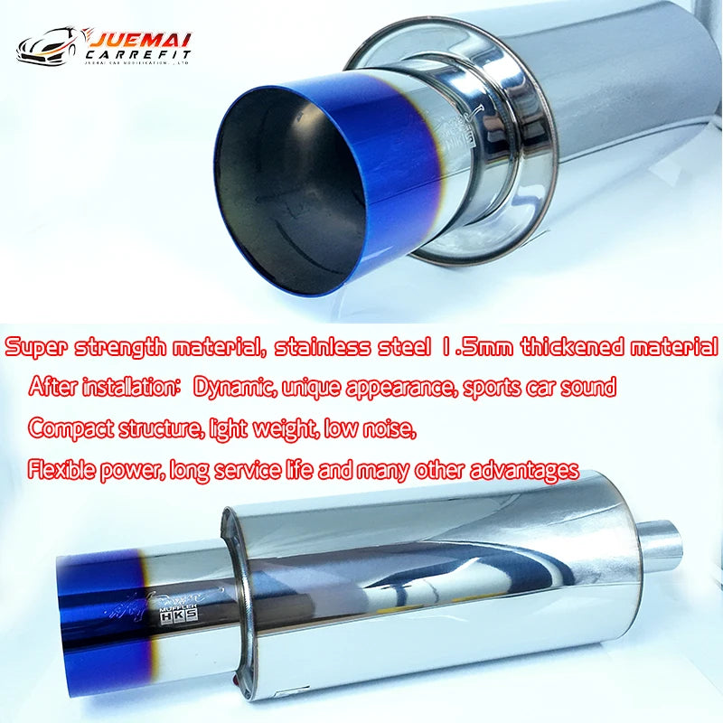 114mm Car Exhaust Pipe HKS Muffler Tail Pipe Universal High Quality