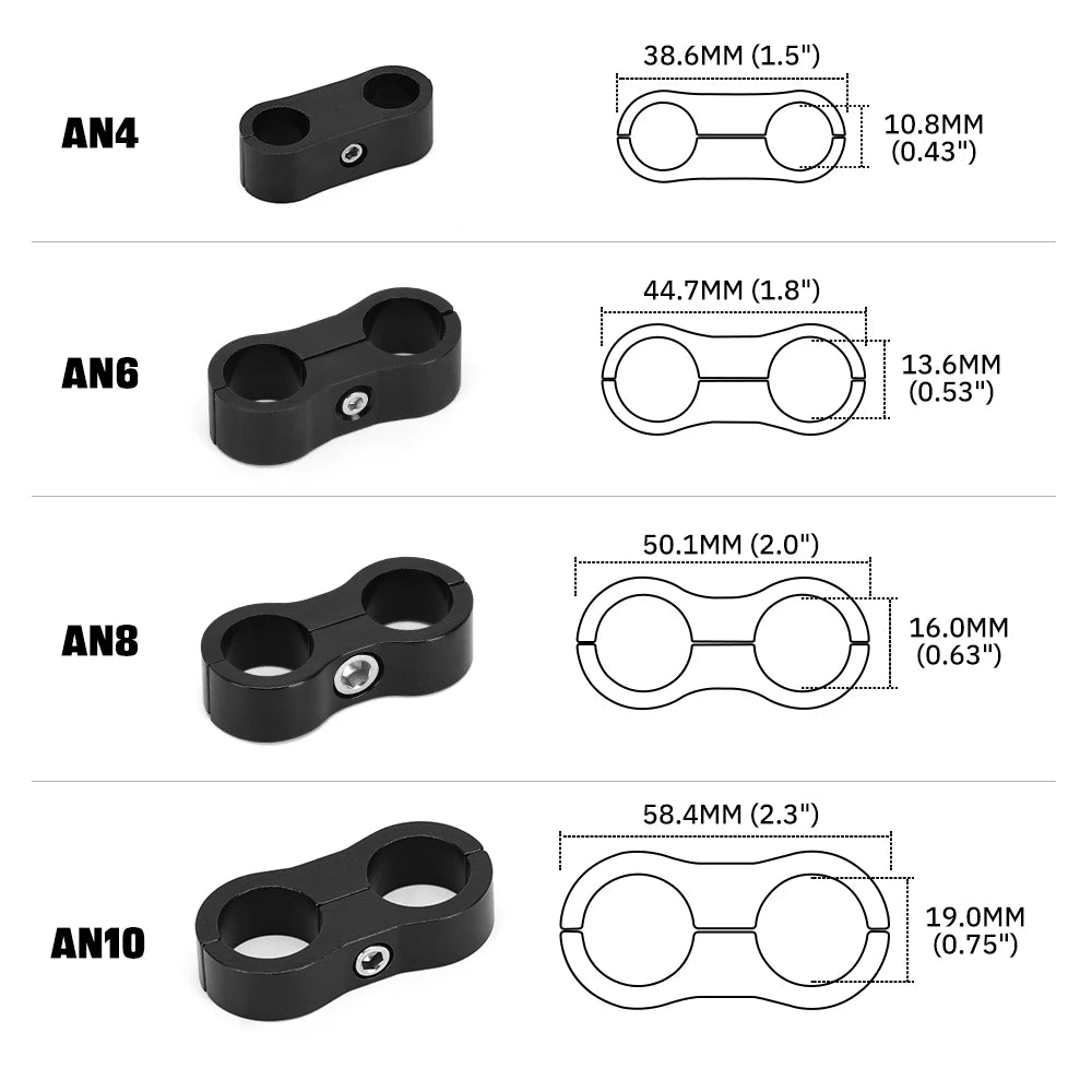 1Pcs Universal AN4 AN6 AN8 AN10 AN12 Billet Oil Fuel Water Hose Tube