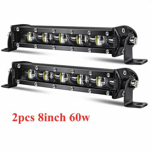 8Inch 60W 6D Lens LED Light Bar Combo Led Work Light For 4x4 Off Road