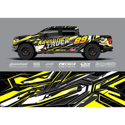 Stripe Gradient Full Body Racing RV Graphic Decals Vinyl Wrap Camo