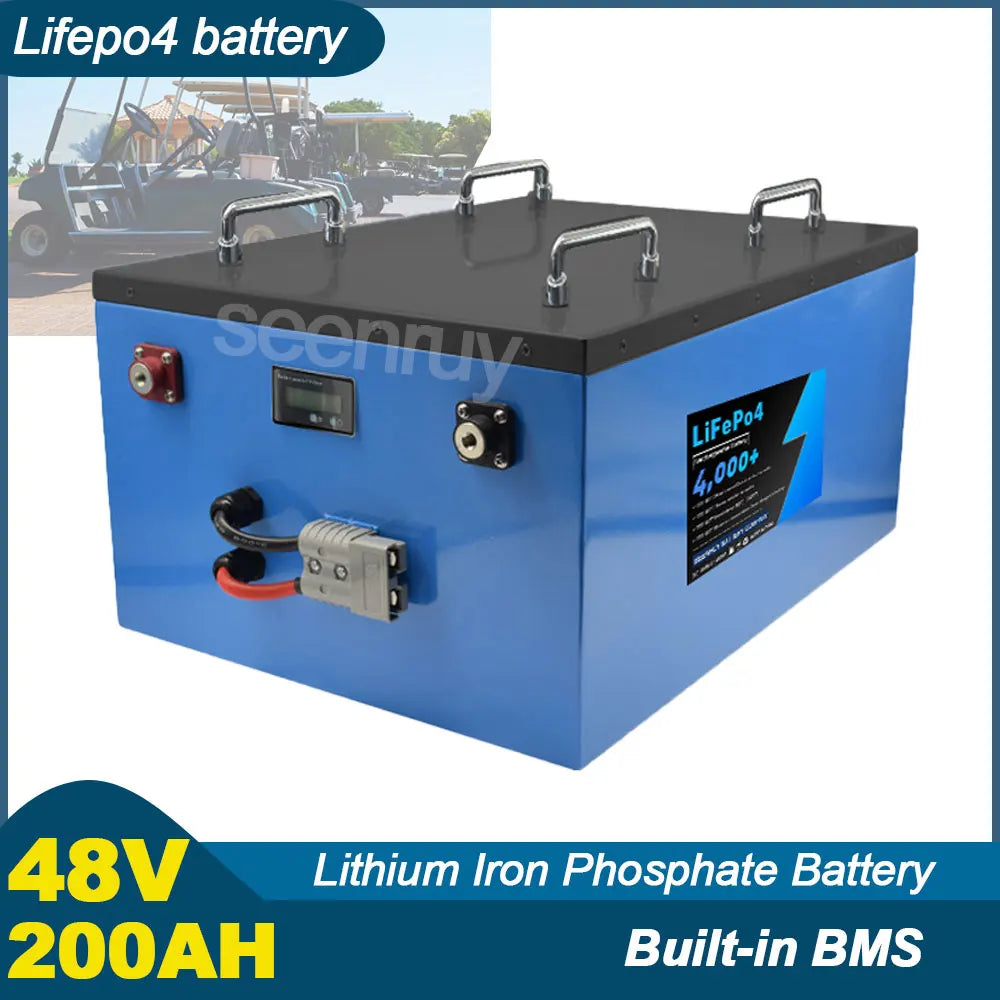 SEENRUY 48V 200AH Lifepo4 With Charger  Lithium Iron Phosphate Battery