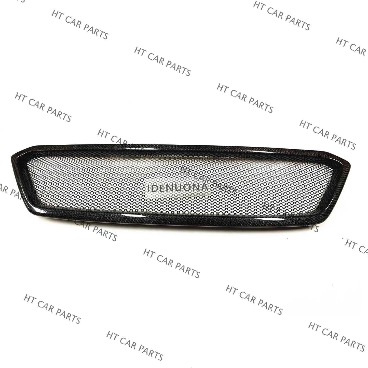 1 Piece Black Carbon Fiber Look Honeycomb Style of Front Bumper Grille