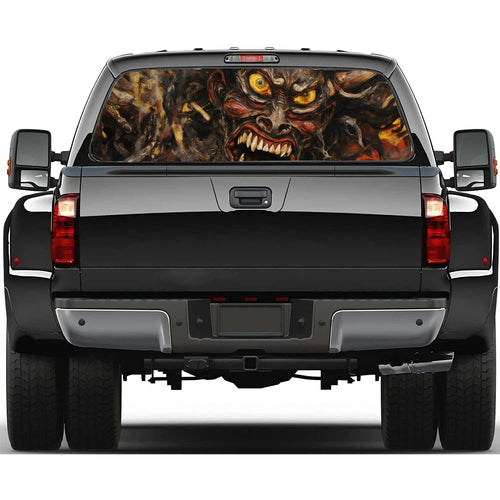 Scary Monster Design Car Rear Window Decal Fit Pickup,Truck,Car