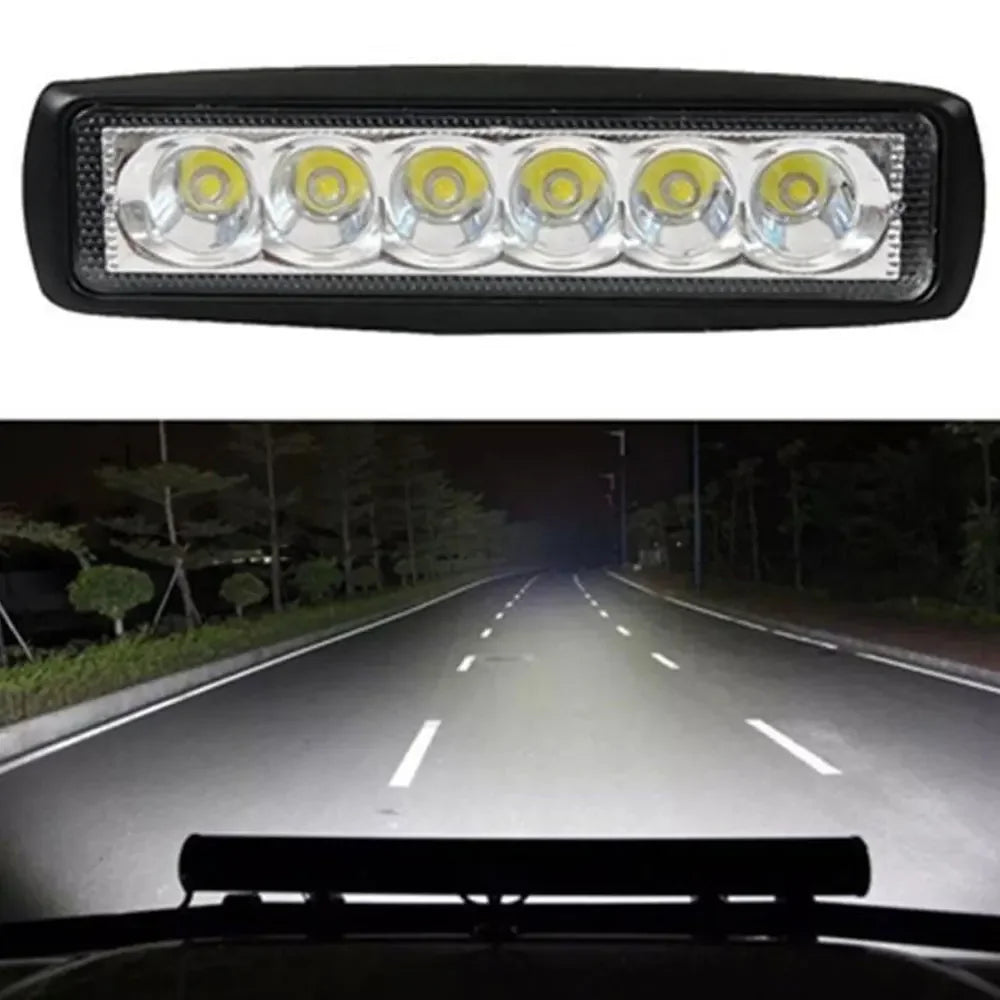 1Pcs 18W Spotlight LED Bar Lamp ATV Off Road SUV 4WD Car Boat Truck