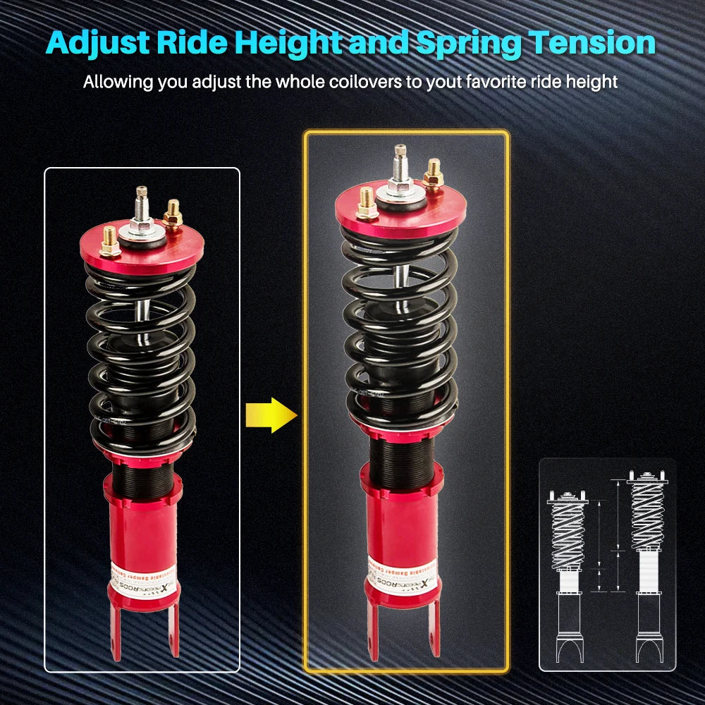 24 Way Damper Coilovers Suspension Kit For Honda Civic 92-00 Acura