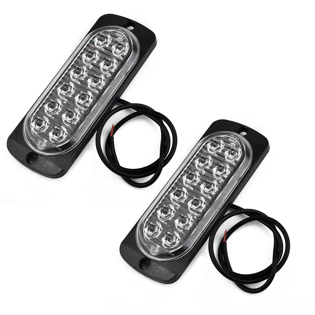 2pcs 12LED Off-road Car Trucks Safety Urgent Working Fog Red Light