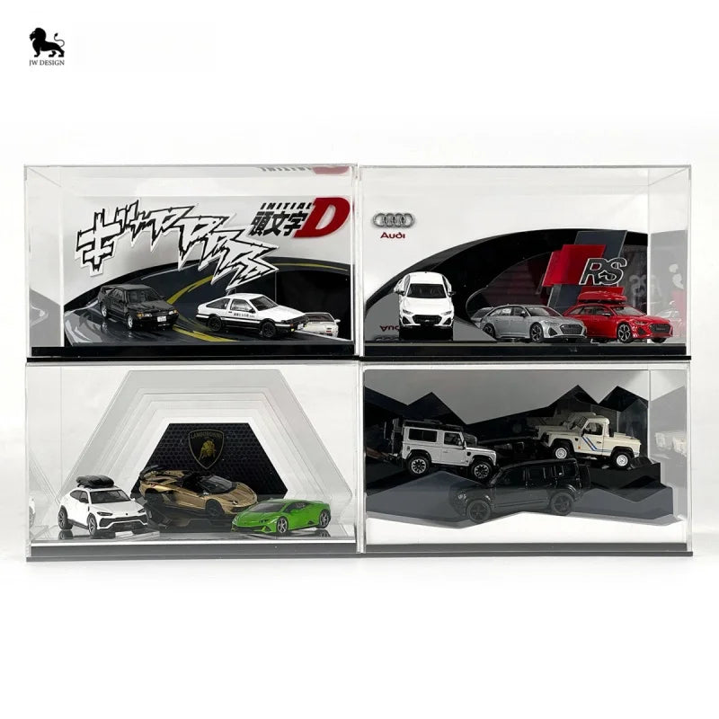 TimeMicro&MoreArt 1/64 911 theme car model stereo display scene