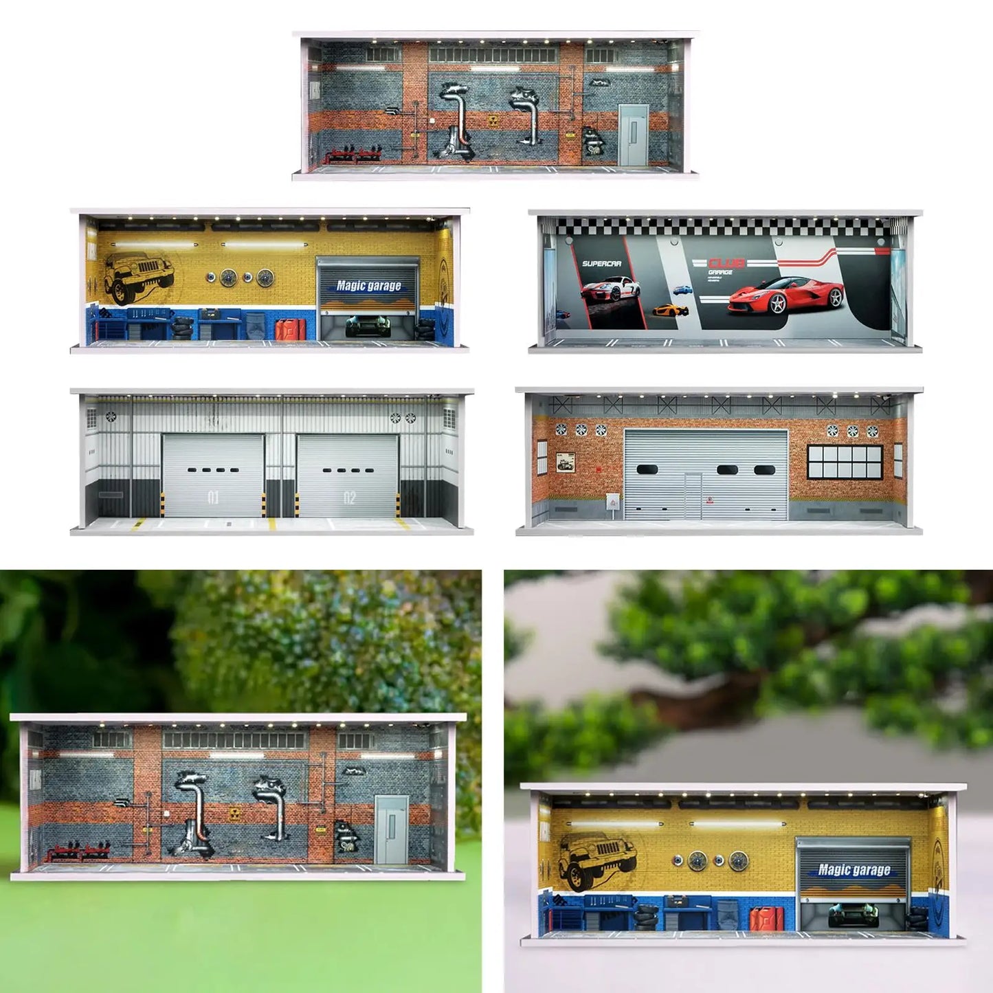 1:64 Scale Diecast Vehicle Model Display Case Realistic Layout Home