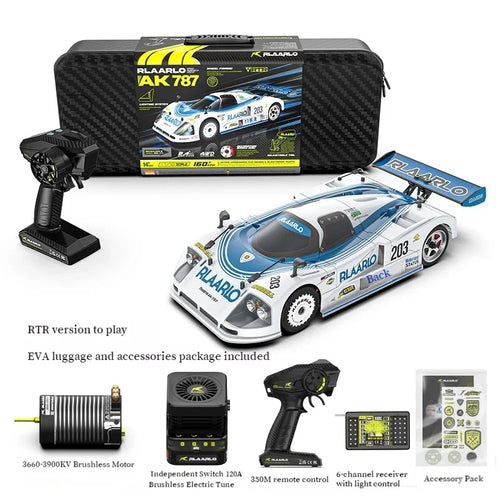 Rlaarlo Ak-787 1/10 Rc Car 2.4g 4wd High Speed Brushless Remote