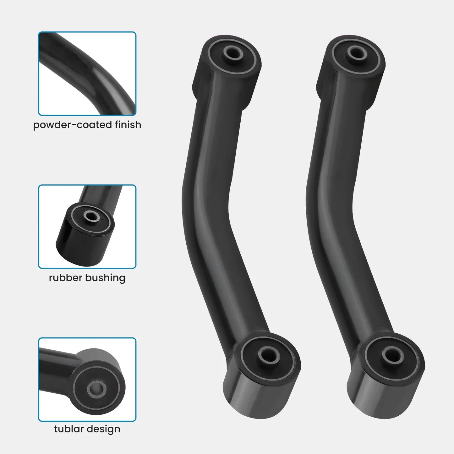 2x Front Lower Control Arms 413mm for 3" - 4.5" for Jeep Cherokee XJ