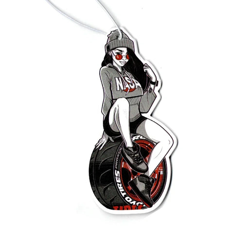 Sexy Tire Girl Pendant JDM Car Air Freshener Hanging Rearview Mirror