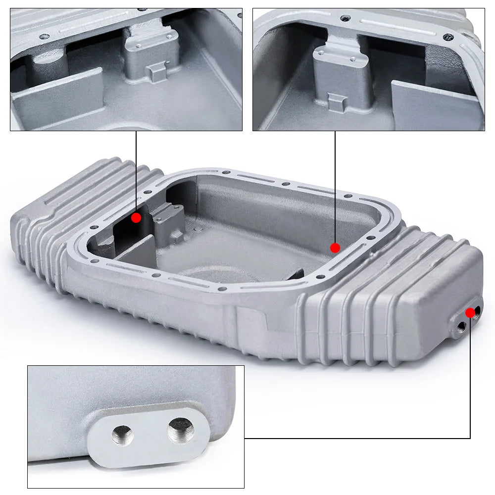 LIZHI- High Capacity Cast Aluminium Baffled Oil Sump Pan Upgrade For