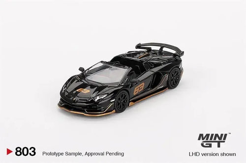 (Pre-order) MINI GT 1:64 Aventador SVJ 63 Roadster Nero Aldebaran