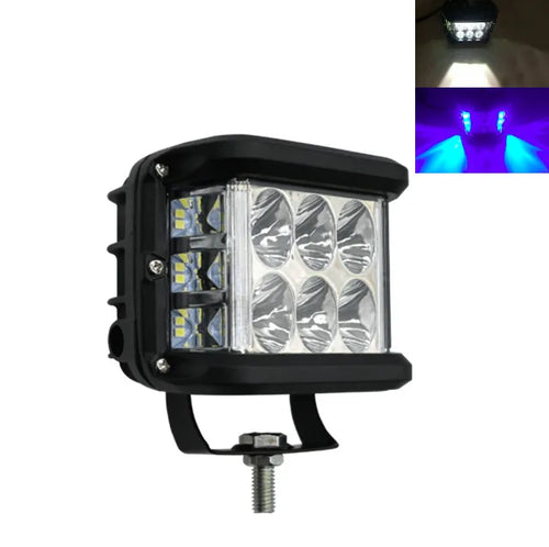 1/2pcs 3Side 45W Shooter Car LED Work Light 12Leds Dual Color Driving