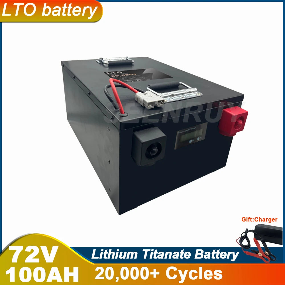 72V 100AH LTO With LCD Display Lithium Titanate Battery For Go-Kart