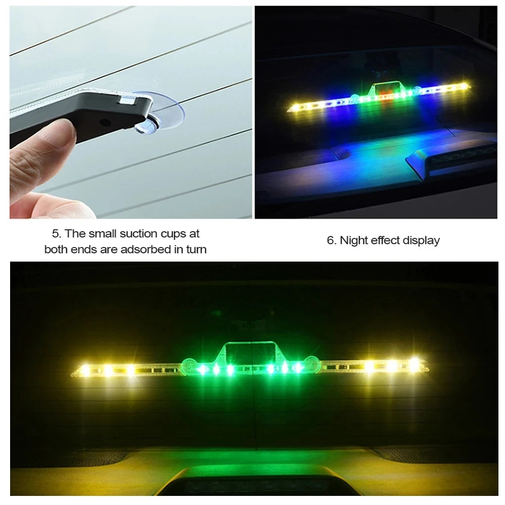 1x Car Accessories Solar LED Strobe Police Lights For nissan Z Nismo