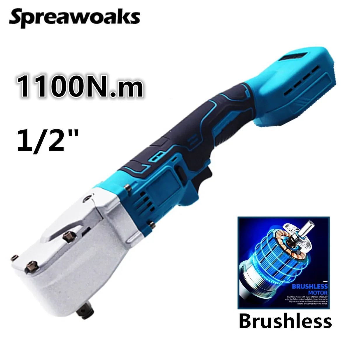 220/1100NM Cordless Ratchet Wrench 3 Options 1/2'' 3/8'' Electric