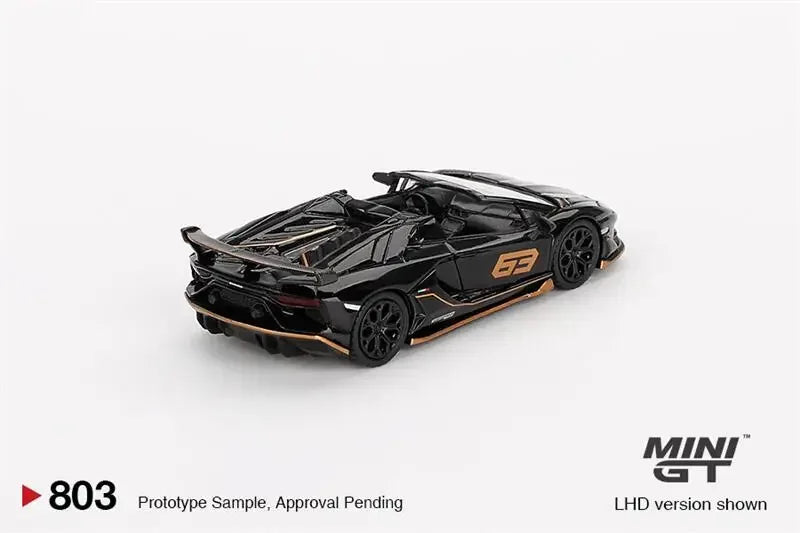 (Pre-order) MINI GT 1:64 Aventador SVJ 63 Roadster Nero Aldebaran