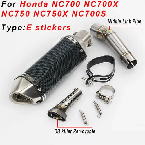 Slip On For Honda NC700 NC700X NC750 NC750X NC750S Motorcycle Exhaust