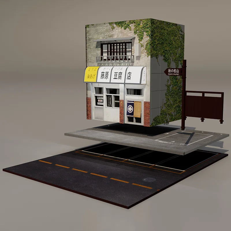 Timemicro&moreart 1:64 lighting version of Fujiwara Tofu shop theme