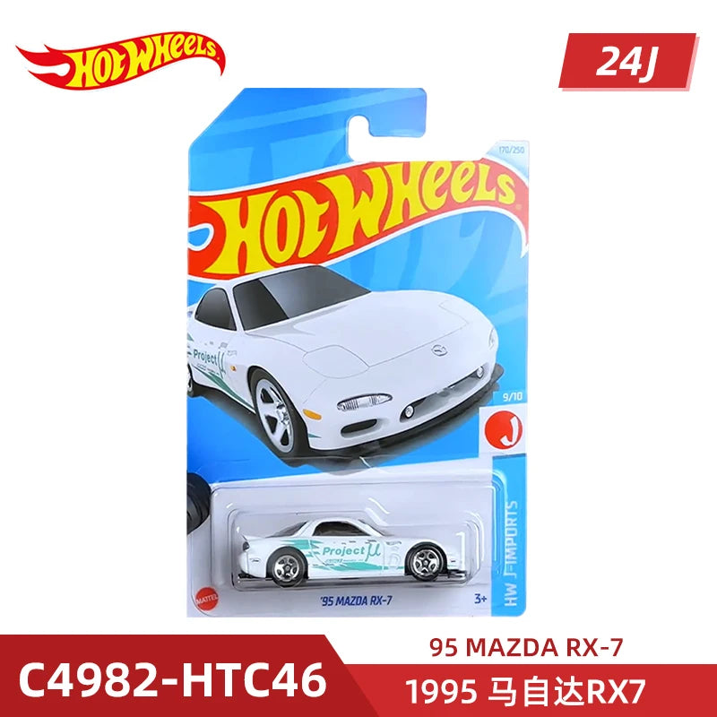 24J Hot Wheels 1/64 DELOREAN PHAS DUCK N ROLL MCLAREN P1 95 MAZDA RX-7