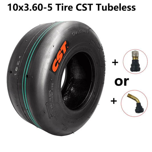 10x3.60-5 Tire CST Tubeless For 168 Go Kart 5 Inch Tyre Rear s Fit