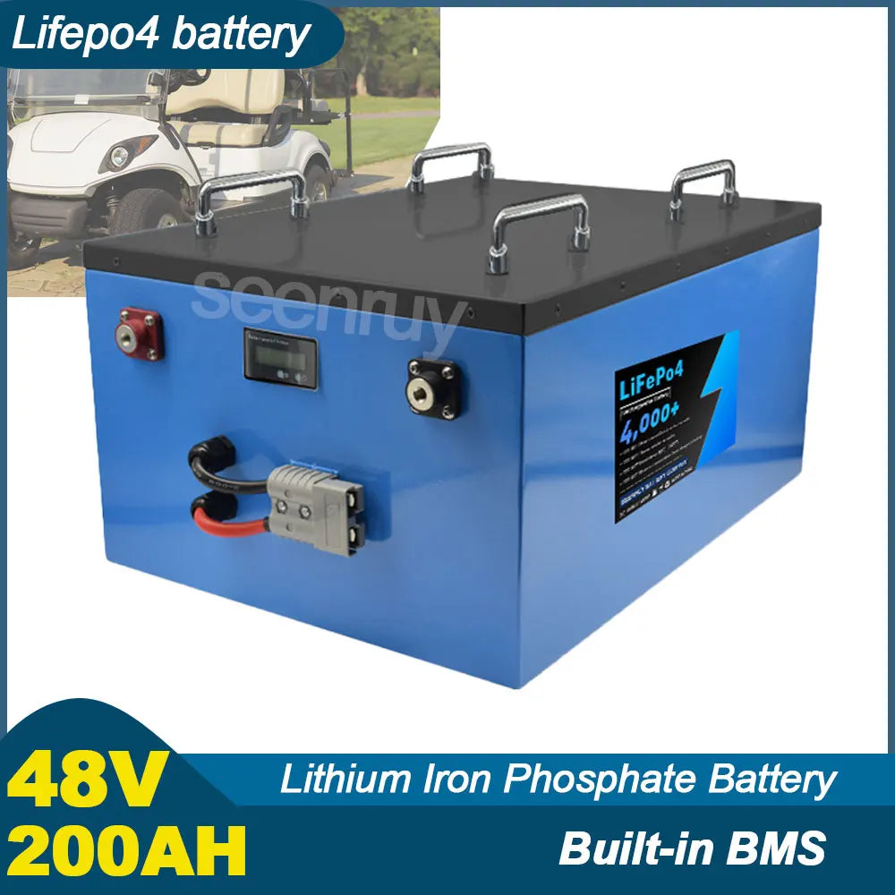 SEENRUY 48V 200AH Lifepo4 With Charger  Lithium Iron Phosphate Battery