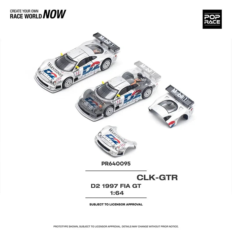 **Pre Sale**POP Race 1:64 CLK GTR C297 D2 Privat Diecast Diorama Model