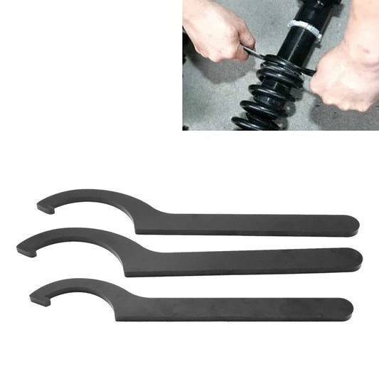 3Pcs Spanner Wrench Set Coilover Adjustment Tool Hook C Steel Shock