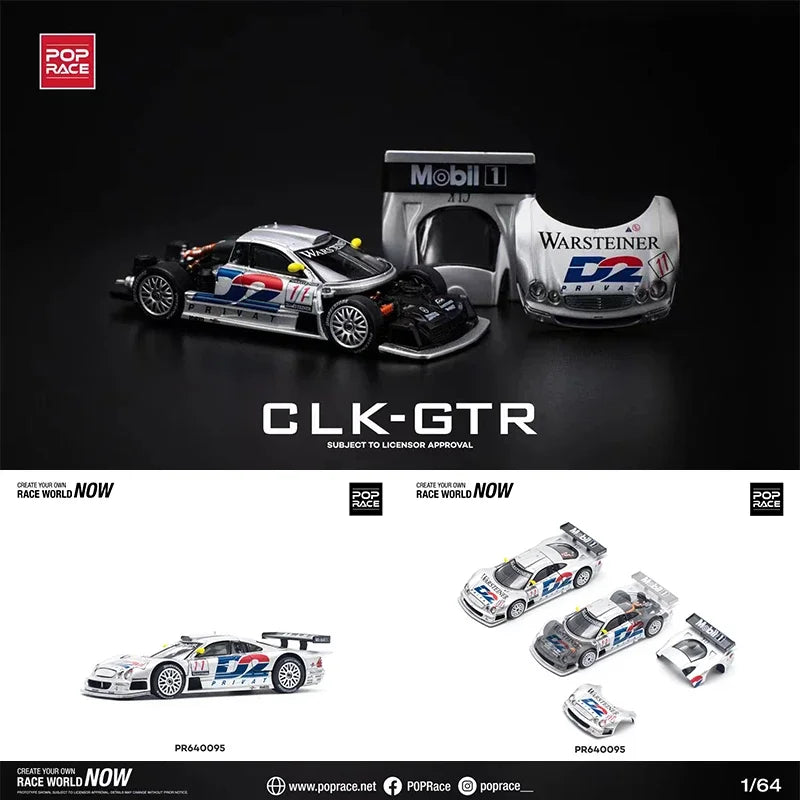 **Pre Sale**POP Race 1:64 CLK GTR C297 D2 Privat Diecast Diorama Model