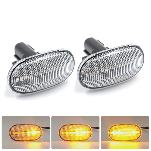 Smoked Lens LED Side Fender Marker Lamp Flowing Turn Signal Light For